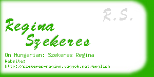 regina szekeres business card